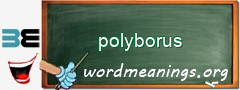 WordMeaning blackboard for polyborus